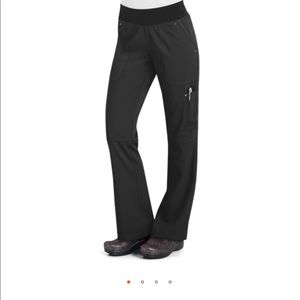 Purple yoga healing hands scrub pant XS